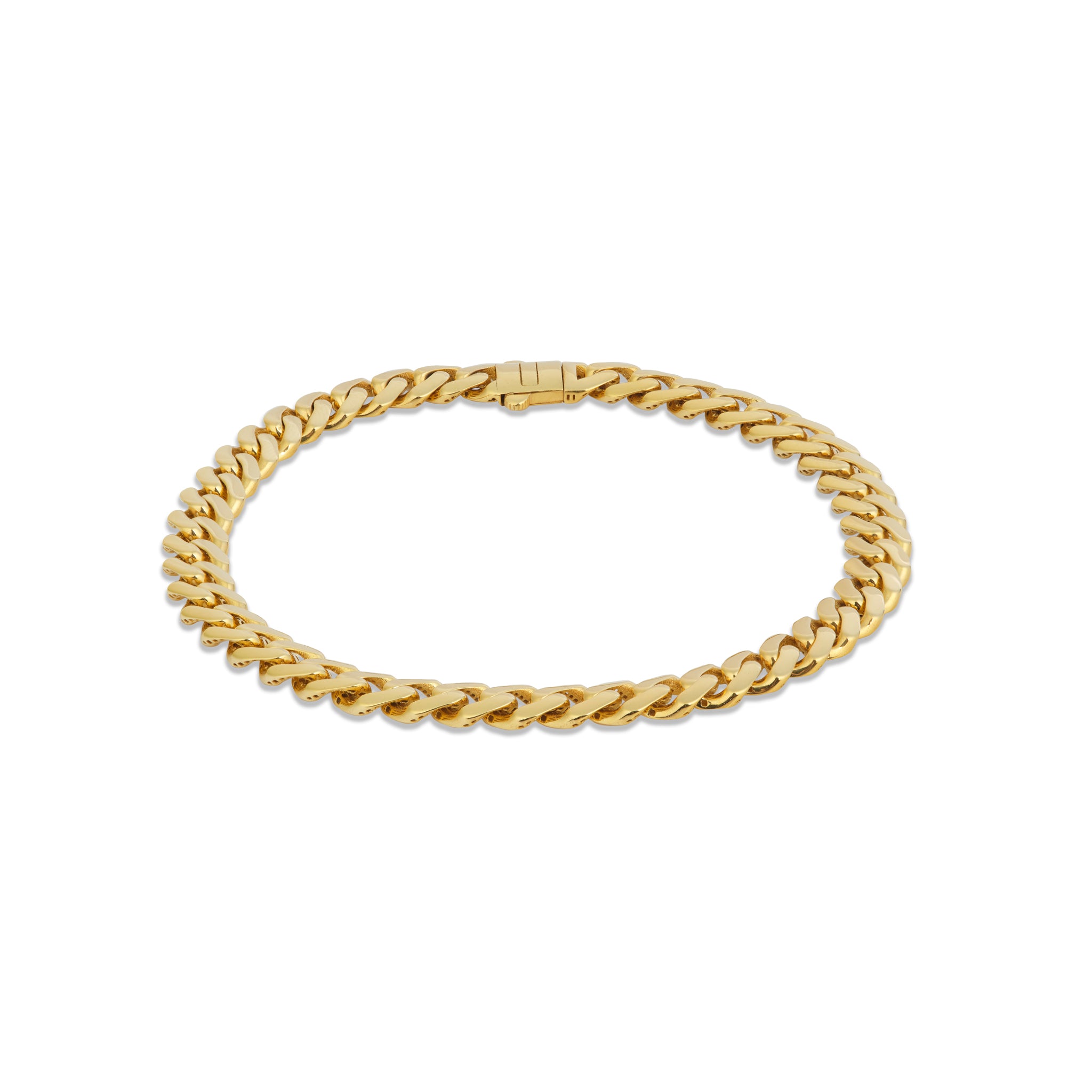 8 Men's Miami Cuban Link Bracelet in 14k Yellow Gold (6 mm)