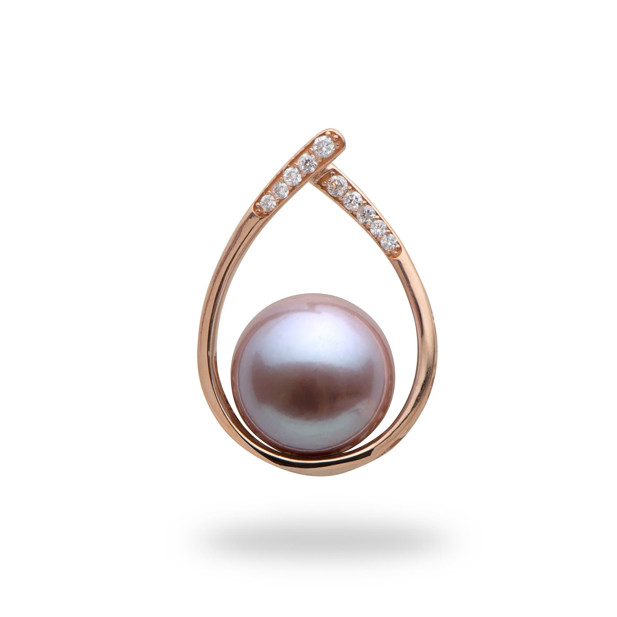 14K Rose Gold Freshwater Pearl Pendant