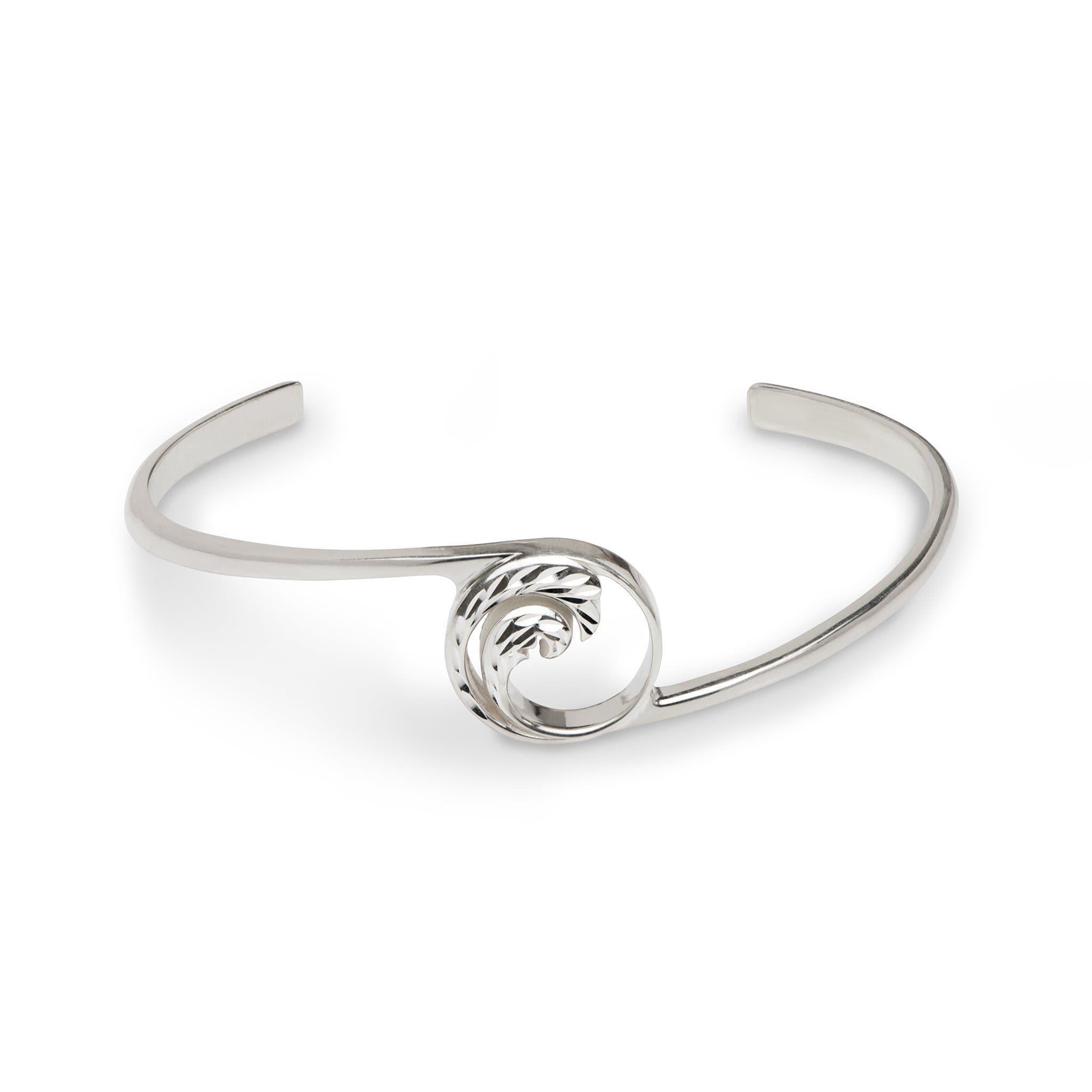 Nalu (Wave) Bracelet in Sterling Silver- Made in Hawaii