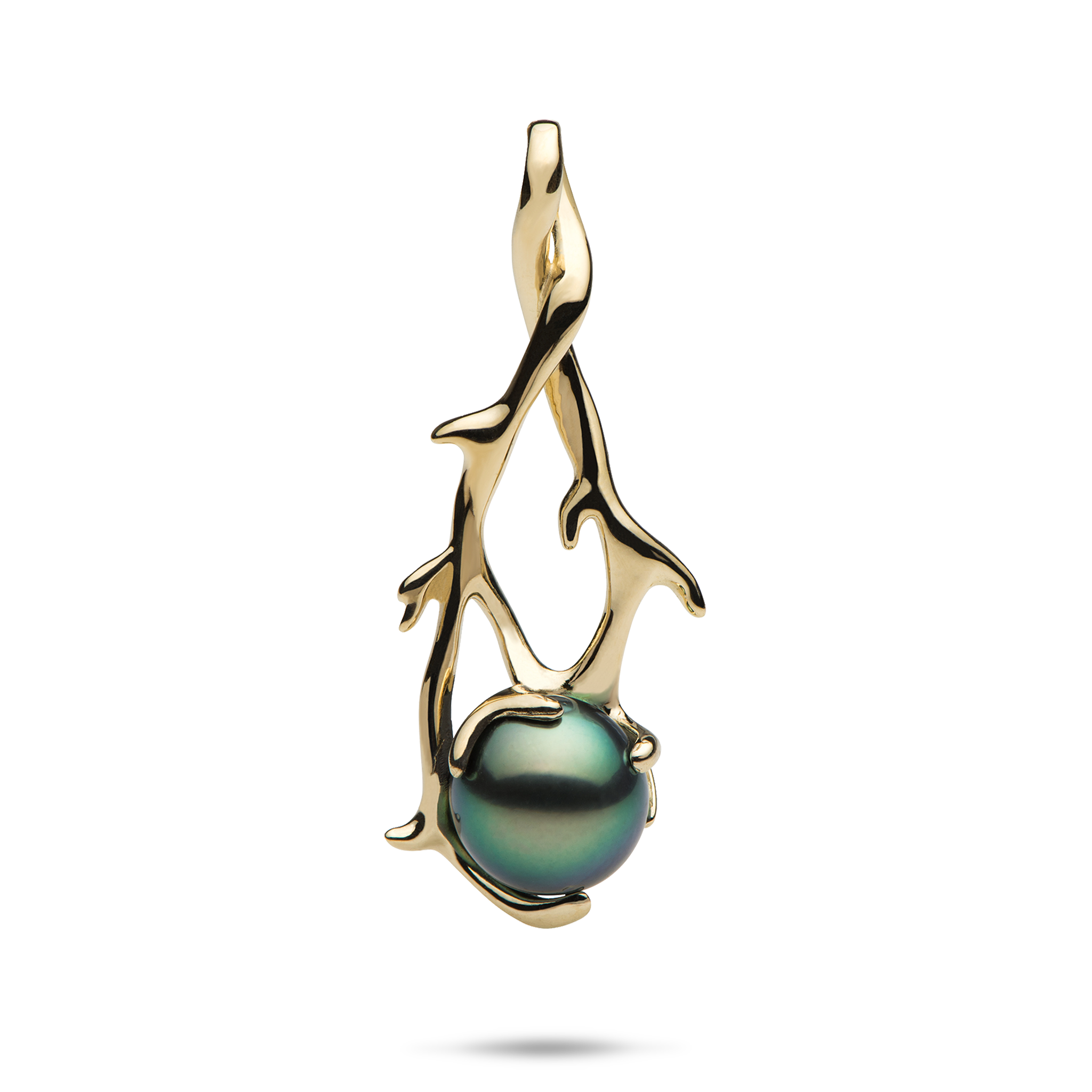 Héritage Tahitian Black Pearl Pendant en or