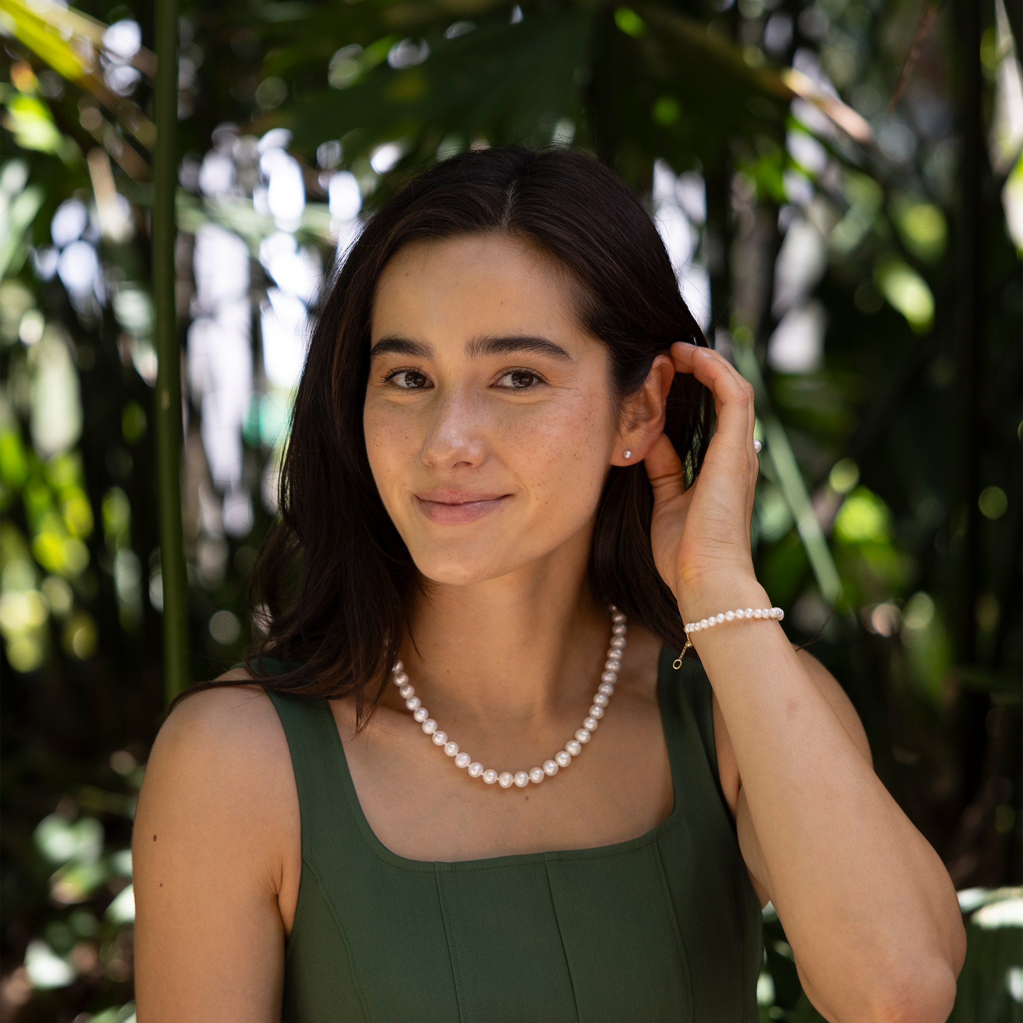 Akoya White Pearl Earrings in Gold - 4.5-5mm