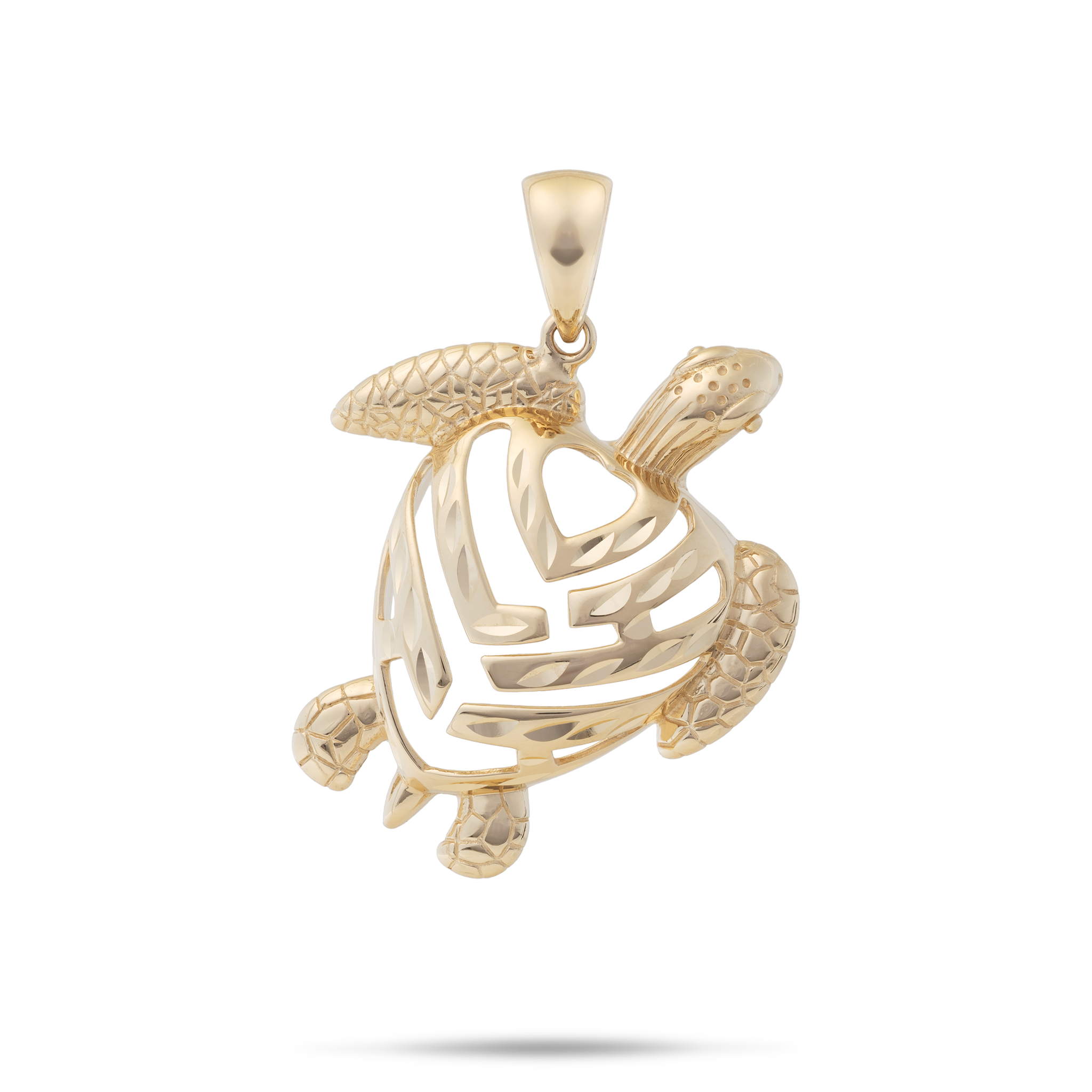 HONU Aloha Heart Pendant en or - 26 mm