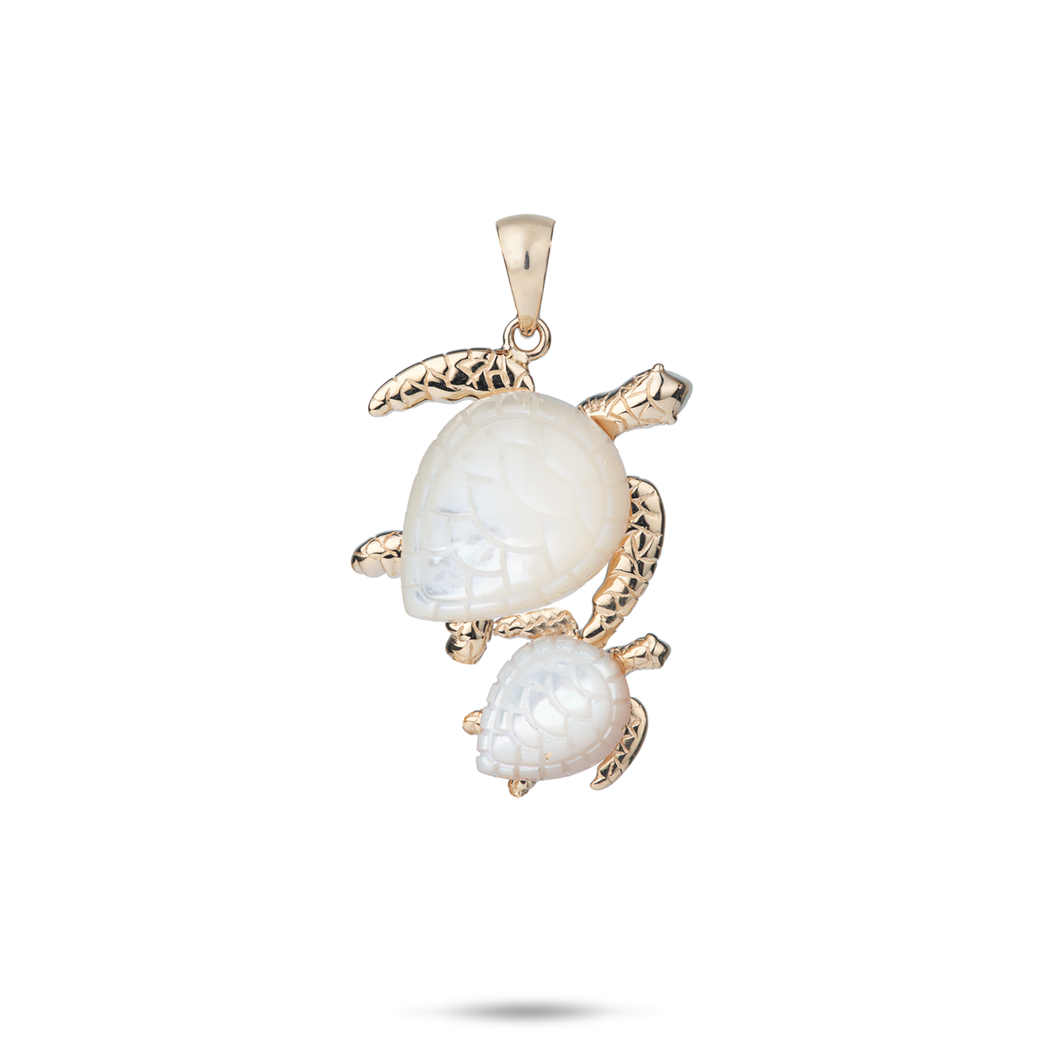 HONU Mère de Pearl Pendant en or - 24 mm