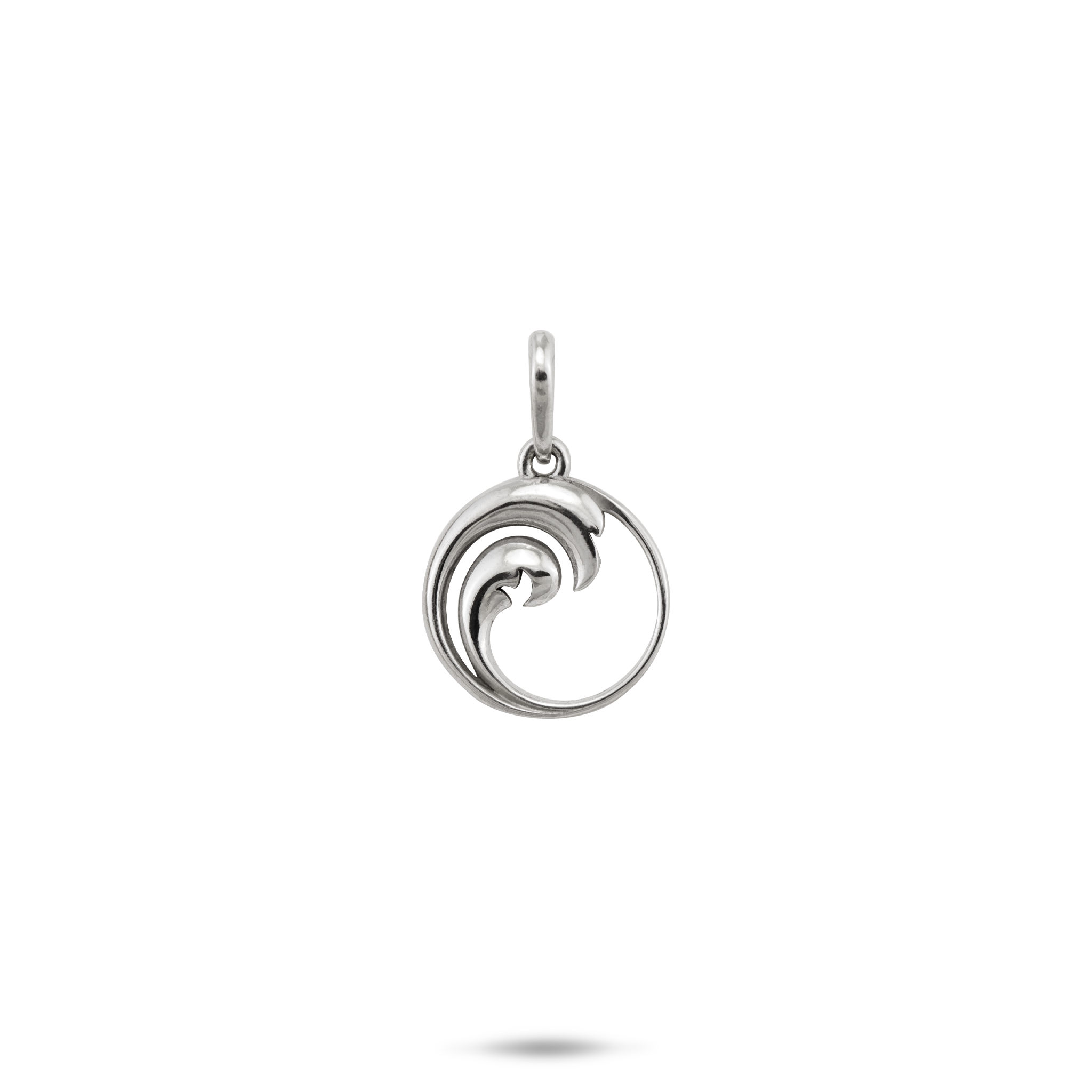 Nalu Pendant / Charm in Sterling Silver - 12mm