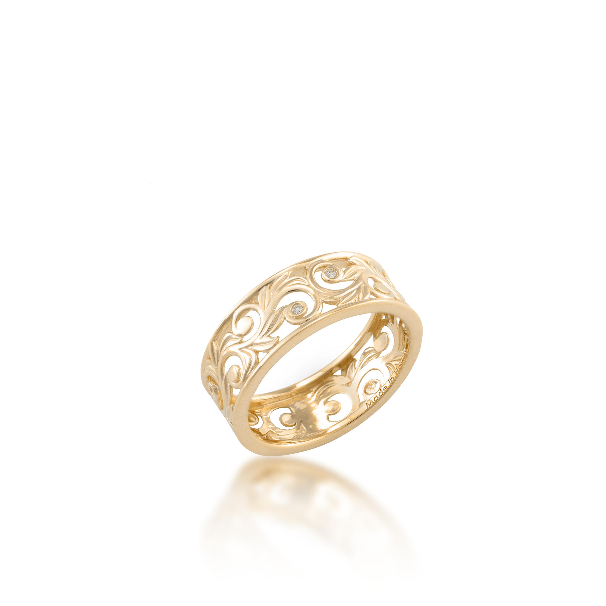 Living Heirloom-Ring in Gold mit Diamanten – 8 mm