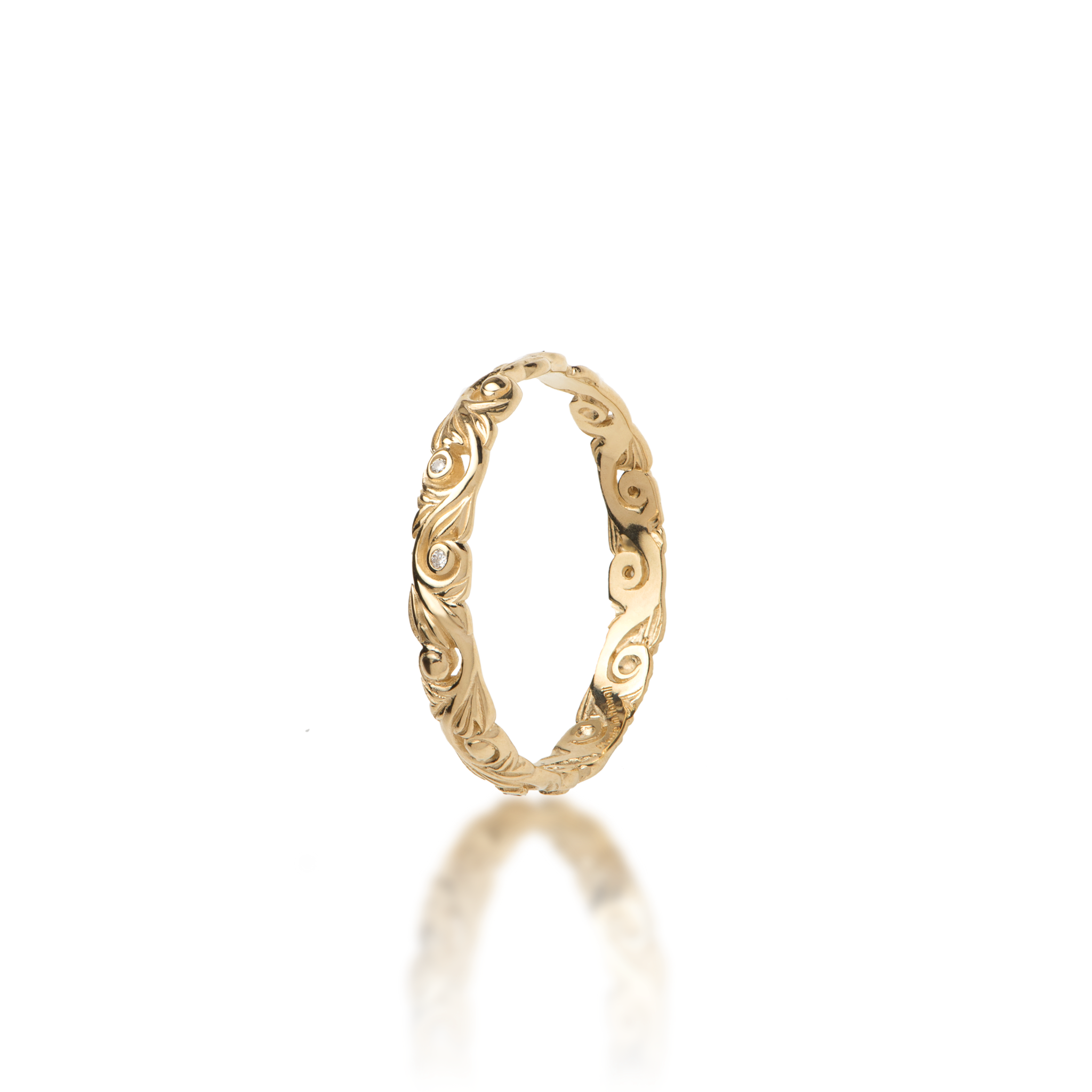 Living Heirloom Ring in Gold with Diamonds - 3mm