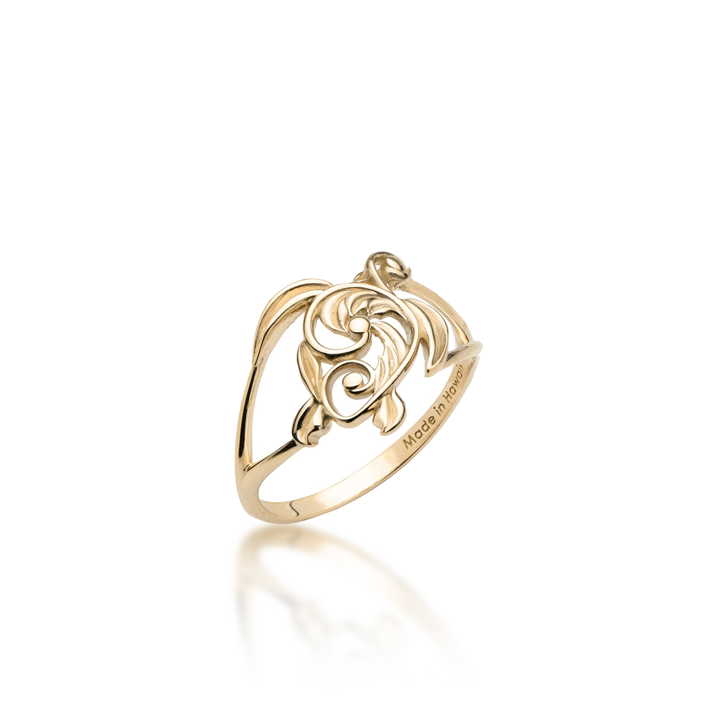 Living Heirloom - Honu (Sea Turtle) Ring in Yellow Gold