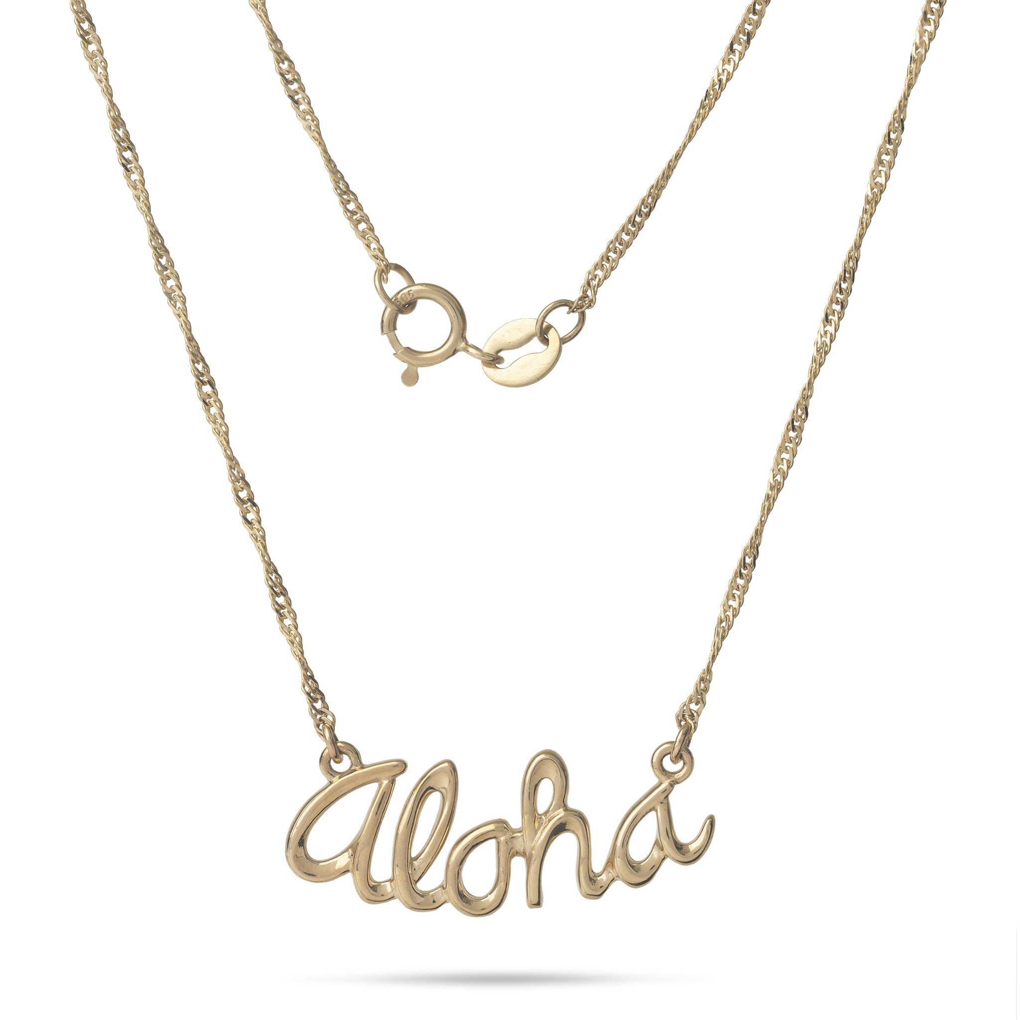 16 "" Collier Aloha en or