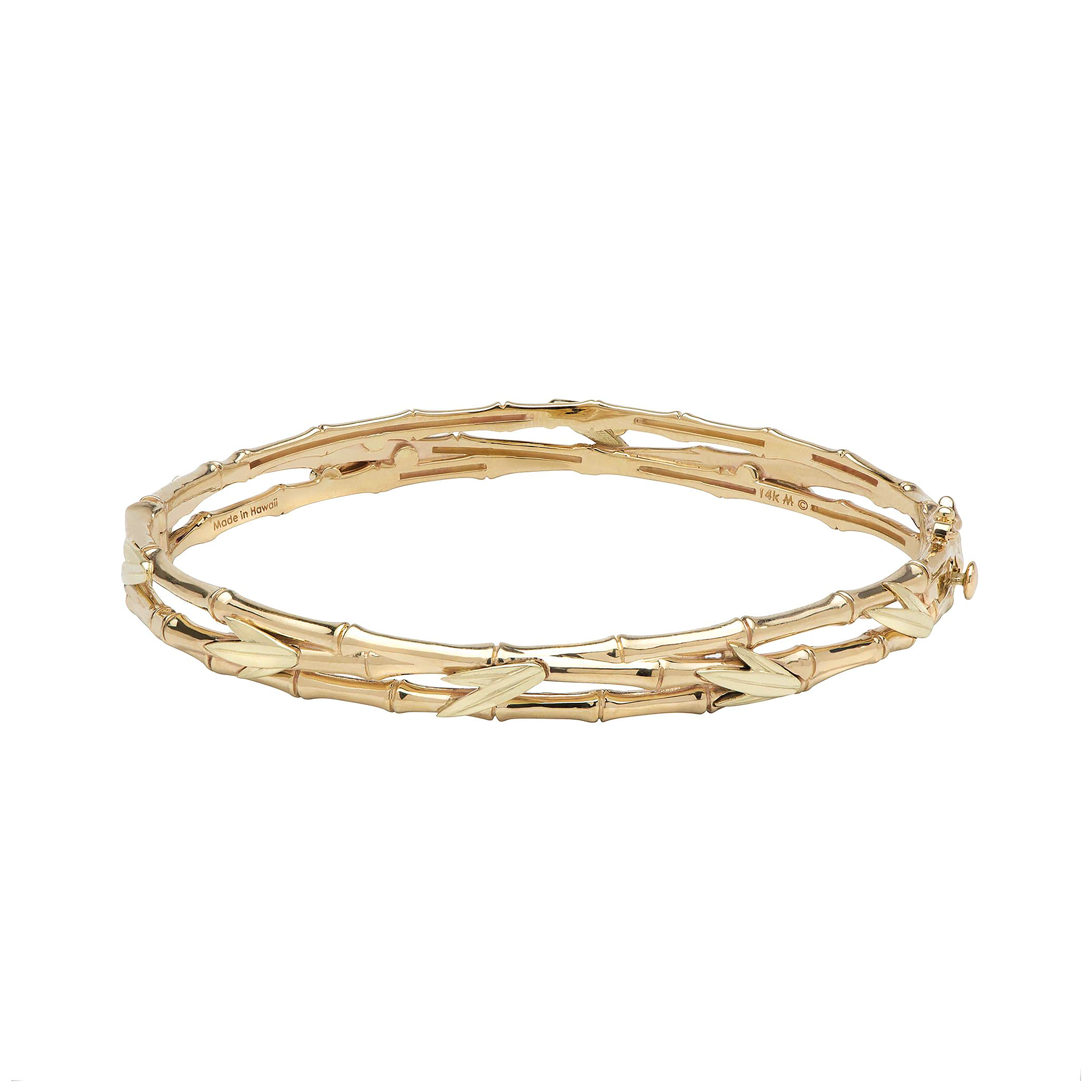 Bamboo Forest Bracelet in Two Tone Gold - 7mm
