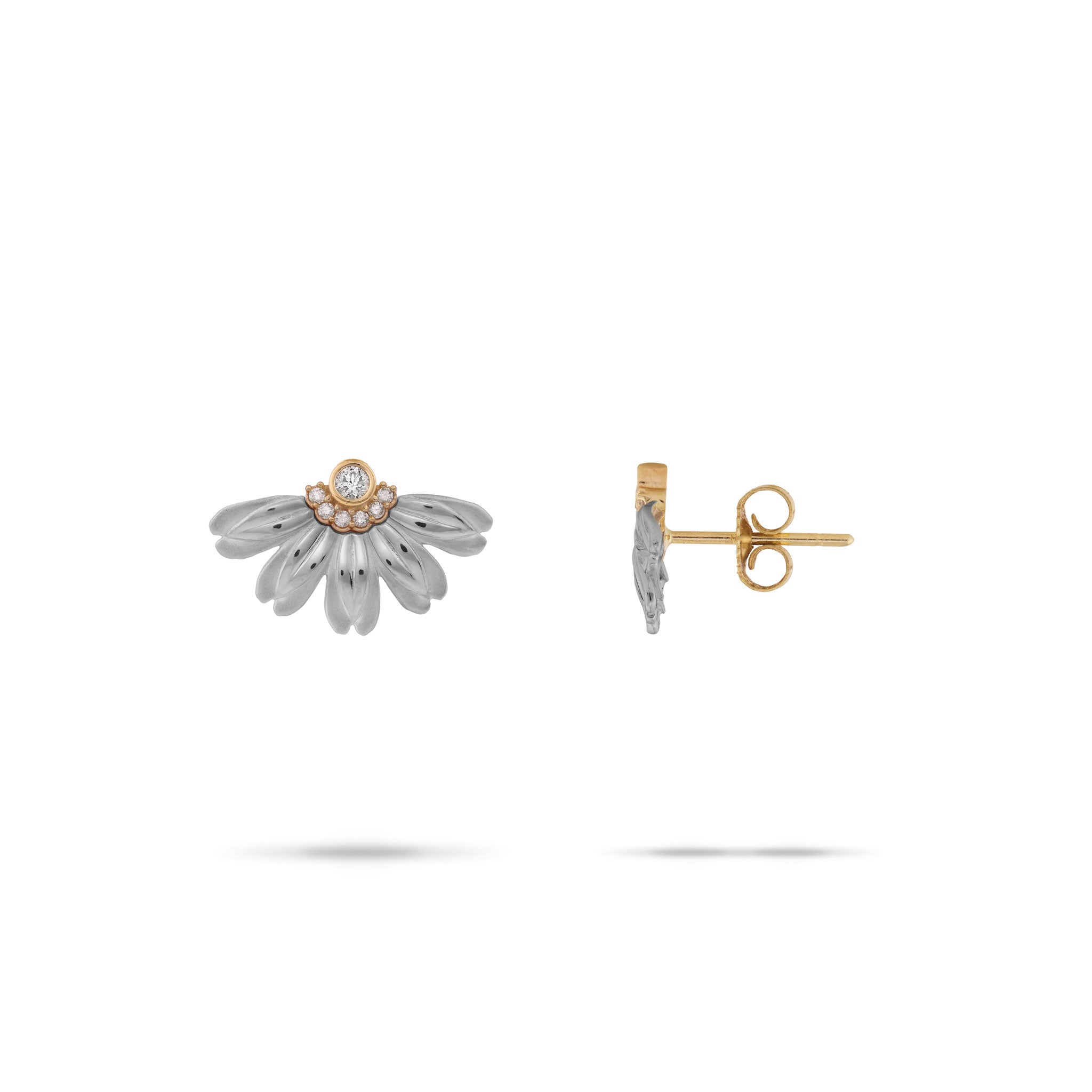 Beach Naupaka Earrings, Half Flower, Hawaii, 14K Gold-filled, Sterling Silver, 14K cheapest Rose Gold-filled