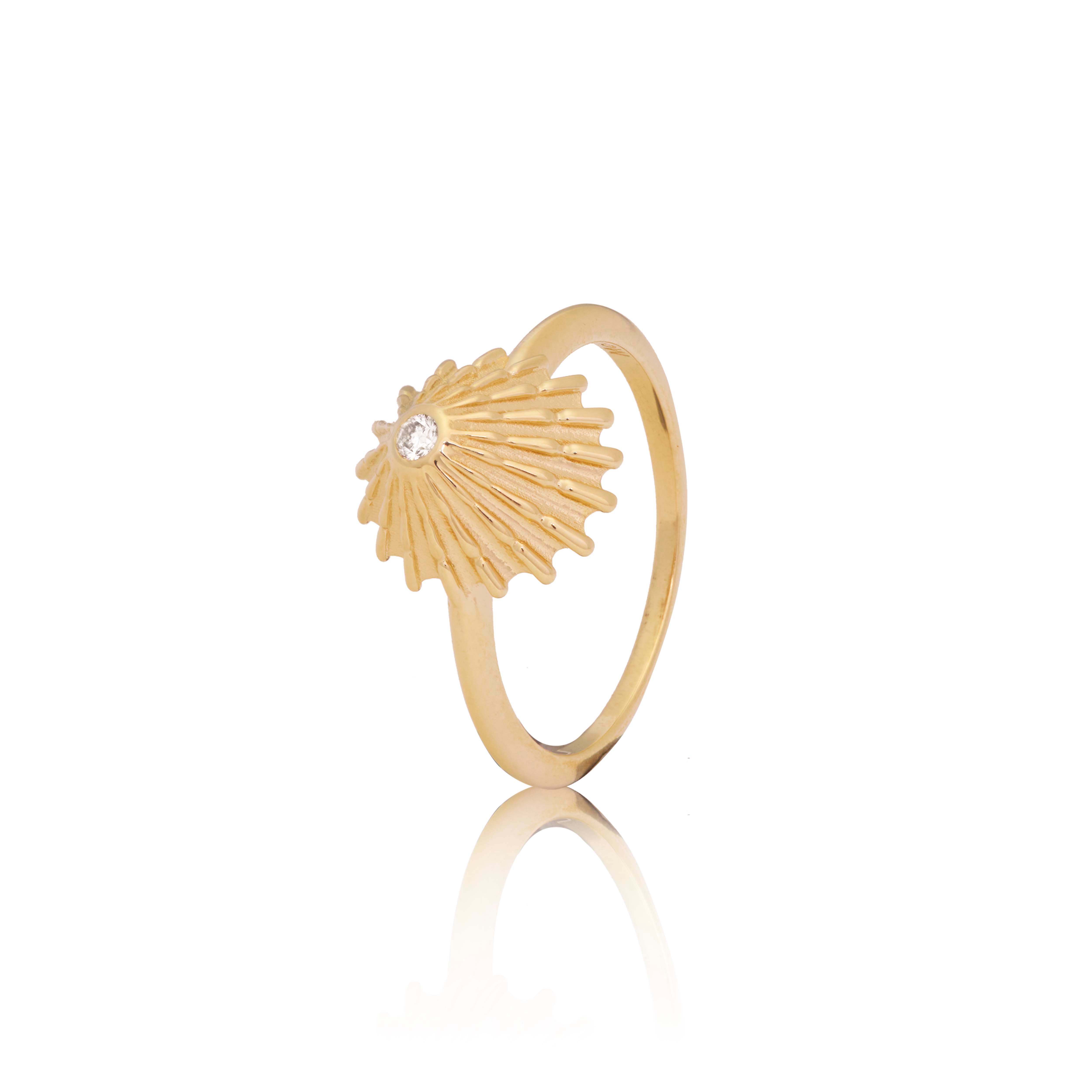 ʻOpihi Ring in Gold with Diamond - 12mm