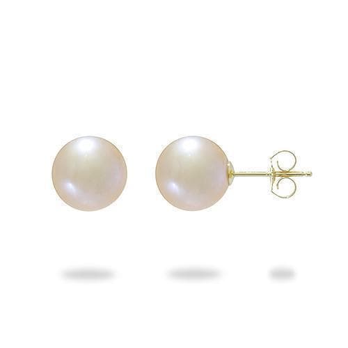 14kt Yellow Gold 8-9mm Freshwater Cultured Pearl store Earrings