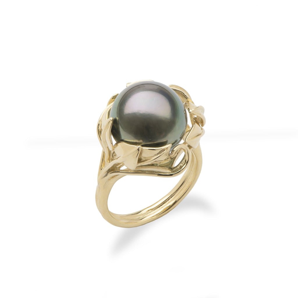 Tahitian Pearl Ring - Gun Metal Ring