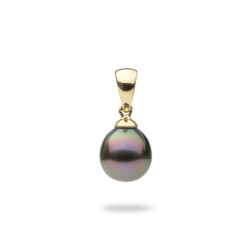 Tahitian Black Pearl Pendant in Gold - Made in Hawaii