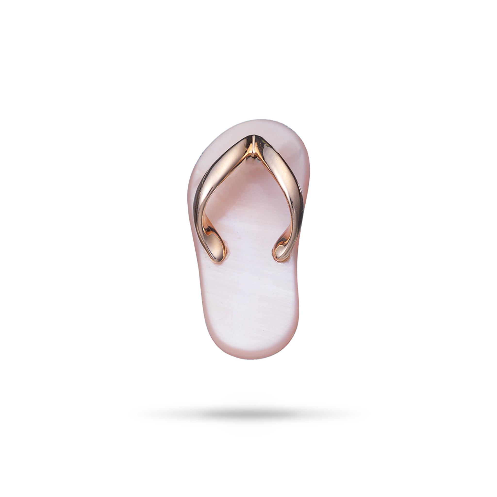 Mother of Pearl Slipper / Flip Flop Pendant in Rose Gold – Maui Divers ...