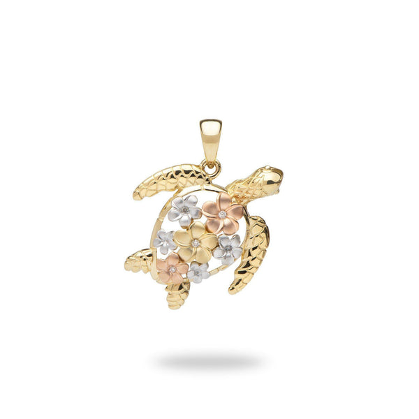 14k Yellow Gold Mother Of Pearl Turtle Necklace | Dickinson Jewelers |  Dunkirk, MD