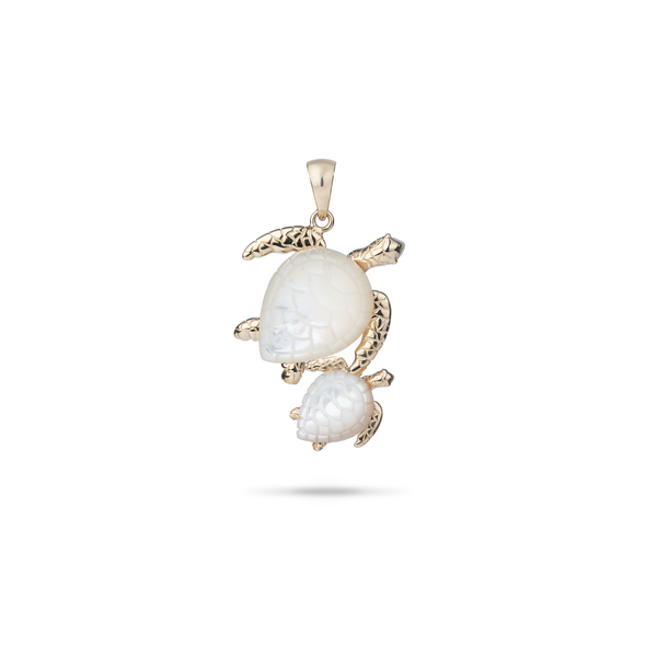 Gold Sea turtle Pendant Necklace Animal Jewelry - Jewenoir
