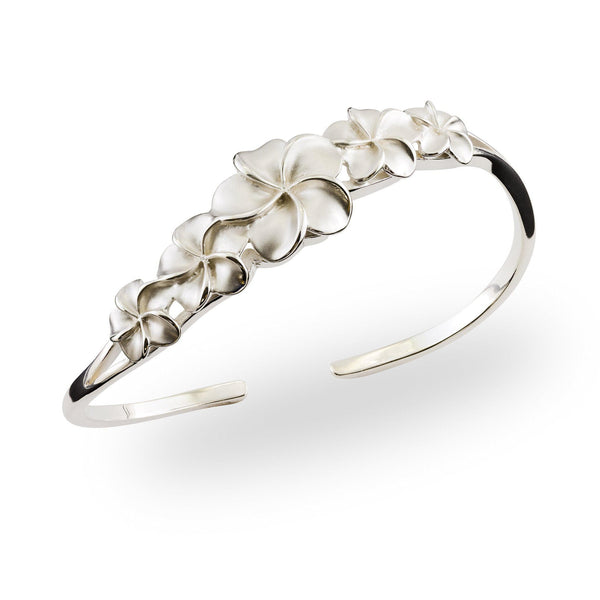 Plumeria Cuff Bracelet in Sterling Silver - 041-00455 – Maui Divers