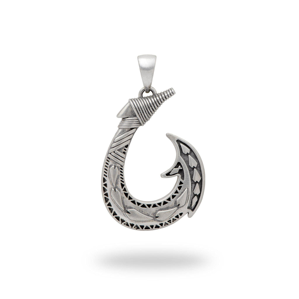 Yesbay Antique Fishing Hook Fishhook Pendant Chain Necklace Fisherman  Jewelry Gift-50cm
