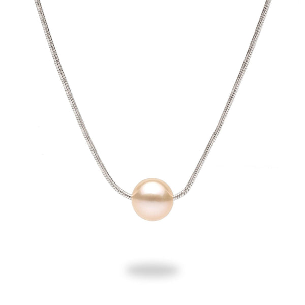 Floating pearl necklace on sale silver