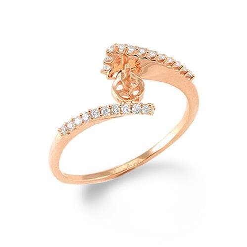 Pick A Pearl Bypass Ring in Rose Gold with Diamonds – Maui Divers Jewelry