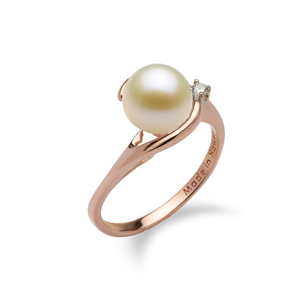 Color Blossom Mini Star Ring, Pink Gold, White Mother-Of-Pearl And Diamond  - Categories
