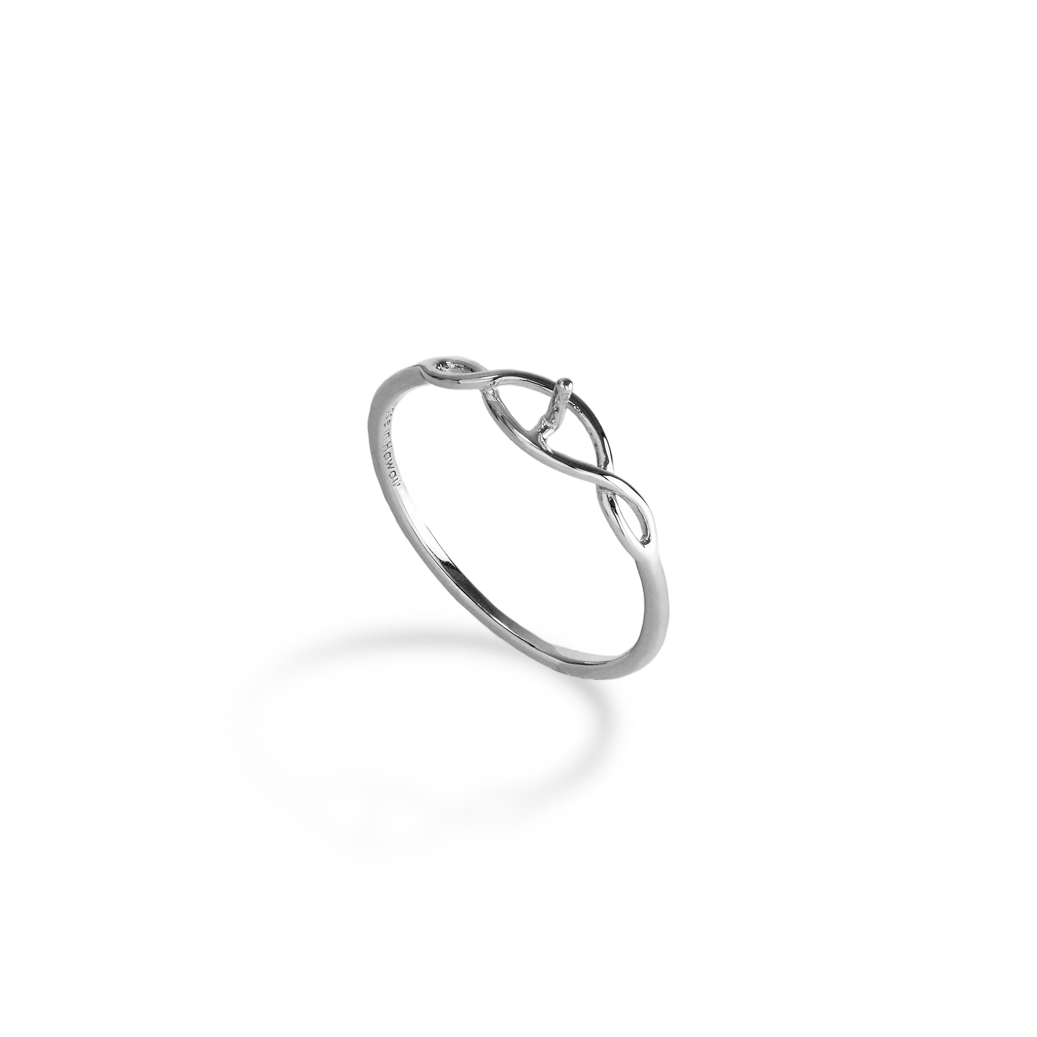 Pick A Pearl Infinity Ring in White Gold